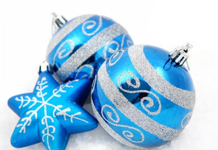 Blue Balls - new year, beauty, xmas, magic, blue balls, magic christmas, blue star, christmas decoration, balls, pretty, decorations, holiday, ball, lovely, christmas, happy new year, star, christmas balls, holidays, merry christmas, blue, christmas ball, beautiful, decoration