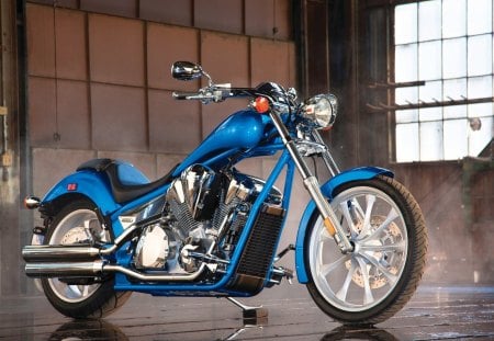 2010 Blue Honda Fury - motorcycle, blue, fury, honda