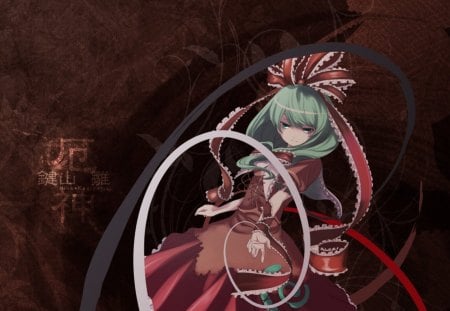 Hina Ribbons - ribbon, touhou, hina kagiyama, green hair