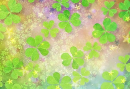 More Shamrocks  - cloverleaf, leaf, shamrocks, irish