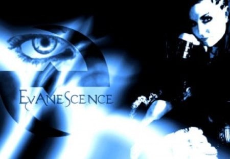 Amy Lee - white, evanescence, amy, blue, black, lee