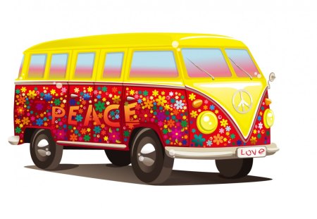 the music festival ride - car, wv, volkswagen, peace