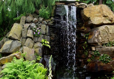 Little Waterfall - nature, summer, waterfall