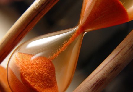 Hourglass - hourglass, orange, sand, glass