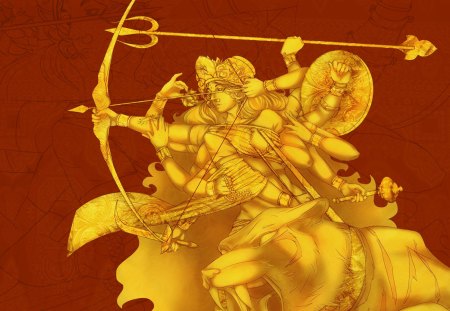 goddess durga by humdrumbu - spiritual, goddess, durga, wallpaper