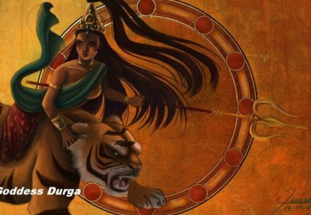 the invincible durga by xerina - wallpaper, durga, xerina, invincible