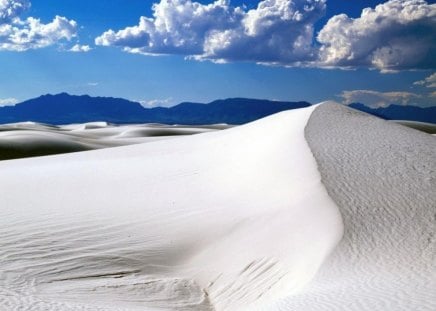 White Sand Desert - white, sand, desert, sky