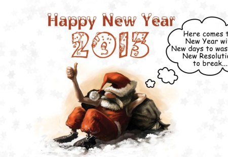 *** Happy New Year *** - wishes, santa, happines, new, year