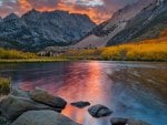 North Lake in Flames, California