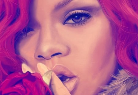 Rihanna Fantasy - fantasy, hair, pink, rihanna