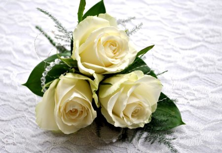 * Three roses * - roses, cute, rose, lovely, flower, petals, bouquet, three