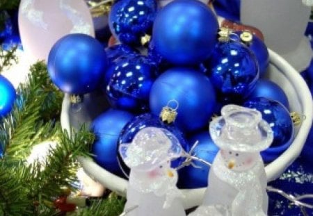 pretty ornaments - ornament, xmas, classy, blue