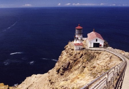 point reyes lighthouse in california - lighthouse, cliff, sea, point, coast