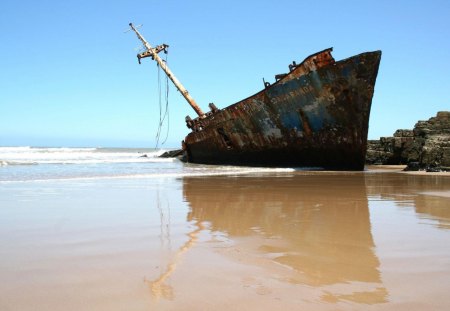 The Jacaranda shipwreck, South African Wild Coast - coast, jacaranda, shipwreck, south, african