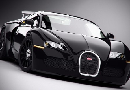 BUGATTI - black, fast, car, hd, bugatti