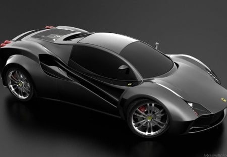 FERRARI CONCEPT BLACK - hd, fast, ferrari, black, concept