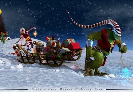 ***Santa's last minute delivery team *** - holidays, merry, christmas, happy