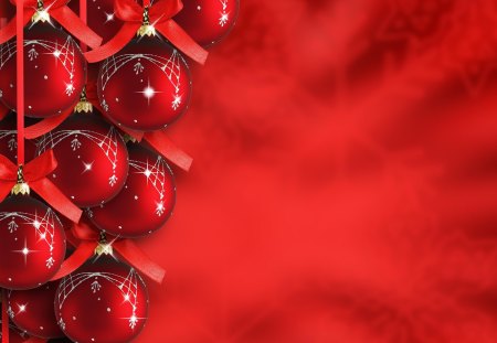 Red Christmas - new year, beauty, xmas, magic, magic christmas, christmas decoration, balls, red ball, pretty, decorations, holiday, ribbon, red christmas, ball, lovely, christmas, happy new year, holidays, christmas balls, red balls, merry christmas, bow, red, christmas ball, beautiful, decoration