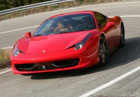 Ferrari 458 Italia Red - italia, car, blue, red