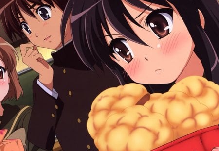 Shana, yugii, and that oher girl - bread, melon, awsome, cute, shana