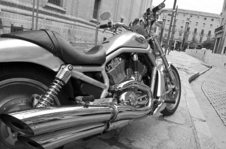 Harley Davidson - harley black and white, black and white harley, harley davidson, harley