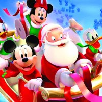 Mickey Mouse and Santa