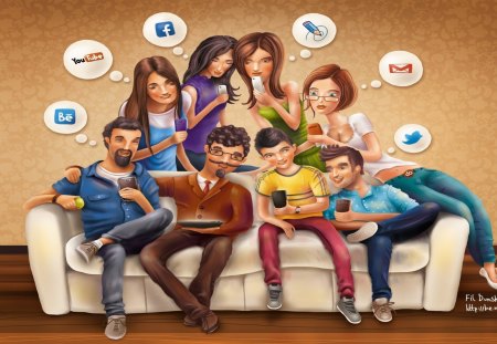 Social networks - email, youtube, network, facebook, internet