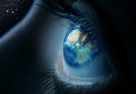 World in my eyes - cg, eye, fantasy, world