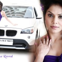 Hot Nikita with BMW Car