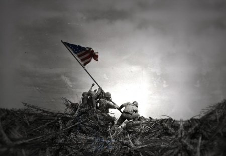 Soldiers For Freedom - soldiers for freedom, world war 2, freedom fighters, iwo jima