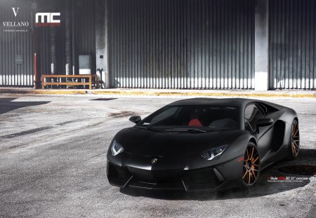 Lamborghini Aventador - lamborghini, black, aventador, lambo