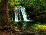 magnificent waterfall hdr