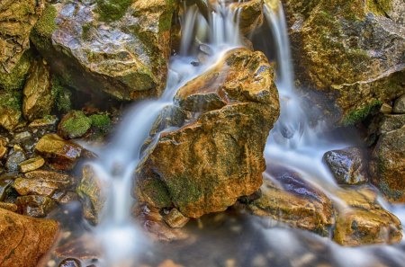 *** Waterfall *** - water, nature, waterfall, boulders, stones, rocks