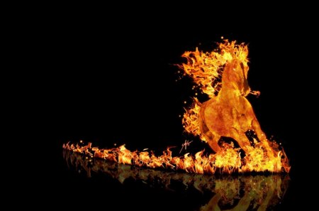 *** Fiery horse *** - horse, fantasy, abstraction, fiery