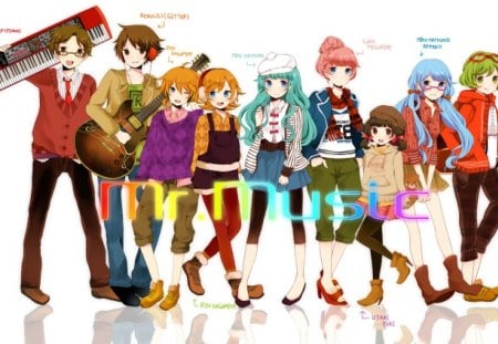 Mr.Music - rin, vocaloid, mr music, duet, miku