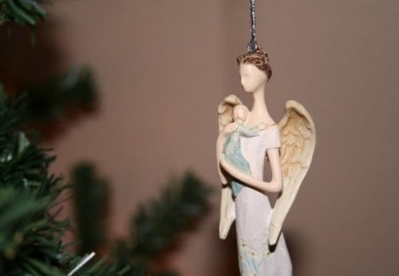 Precious Loveâ™¥ - child, together, mother, precious, ornament, love, forever, heavenly, christmas tree, wonderful, angel