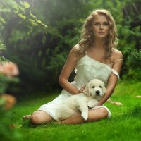 SO SEXY BABE WITH BEAUTIFUL DOG