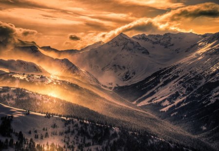 Mountain Light - nature, mountain, light, sun