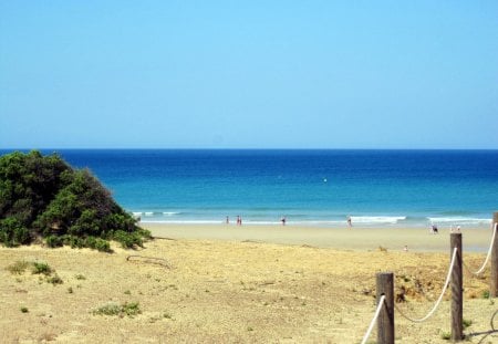 Nice beach - beaches, sky, ocean, beach, water, waves, nature, blue, green, sand