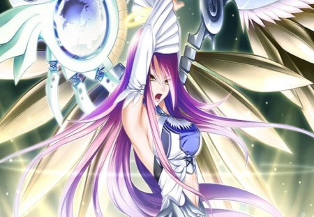 Atori Minamoto - fight, game, girl, magic, wings, sword, cg