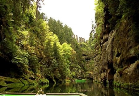 ***  Czech Republic-Hrensko *** - river, trees, nature, forest, mountain