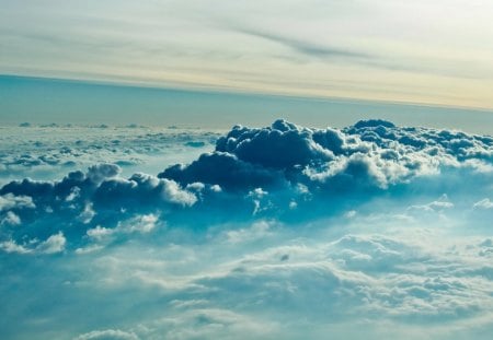 Above Clouds - nature, sky, beautiful, blue, clouds, above