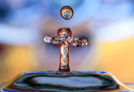 Simpson - drop, simpson, water, abstract