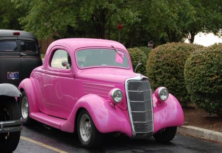 1935 ford coupe pink - ford, coupe, pink, 1935