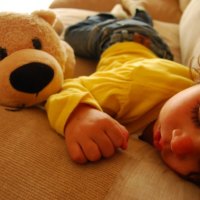 A boy sleeping and dear toyâ™¥