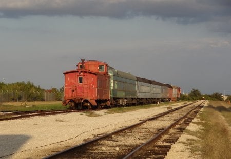 Old Train Cars - cars, train, railroad, train cars