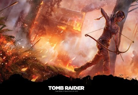 Tomb Raider (2013) - tomb raider, game, bow, lara croft