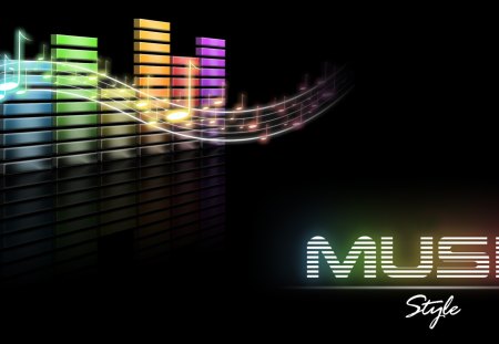 ╭♥╯♫Sound of Music♫╭♥╯ - pretty, romantic, entertainment, music, style, musical notes, sing a song, other, abstract, sound of music, beautiful, curve, singer, digital art, equalizer, lovely, cool, sweet, black, colorful, albums, sound wave, cute