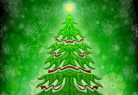 Green christmas tree - new year, december, noel, green, tree, christmas