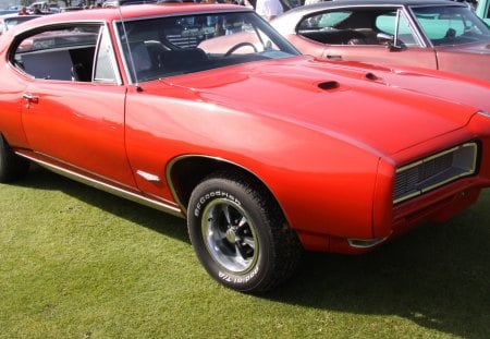 1967 Pontiac GTO 2-door coupe - black, tires, red, photography, Pontiac